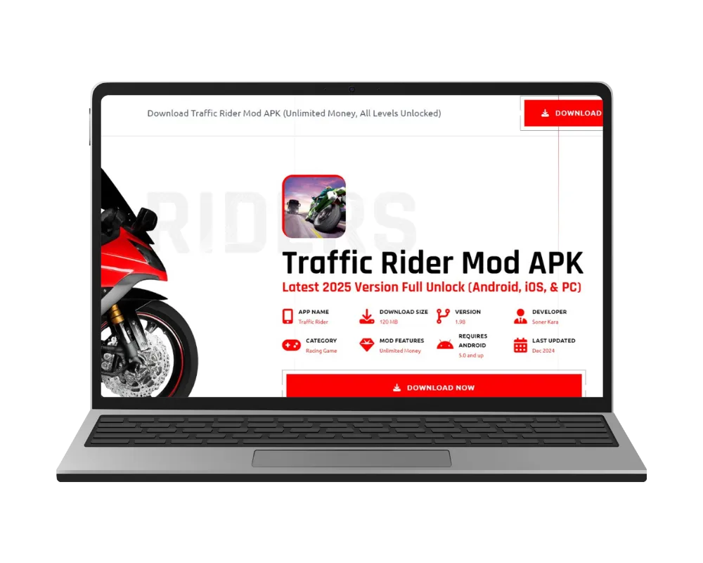 Download Traffic rider on Pc