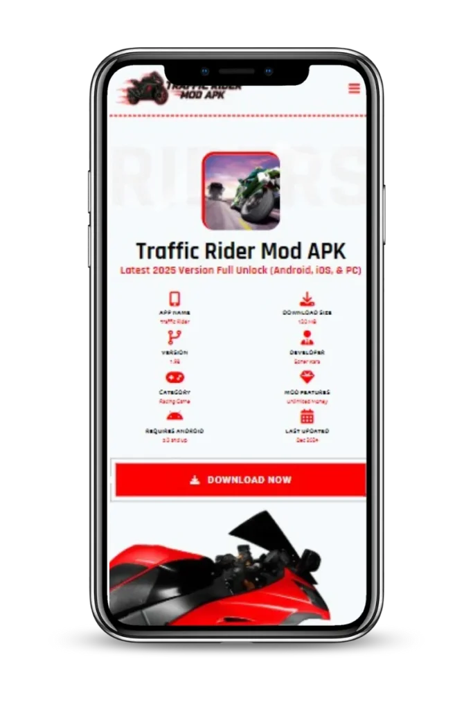 Download traffic rider on Ios and Andriod